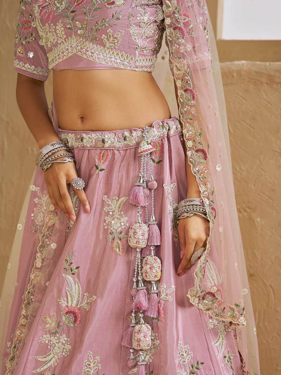 Satin Silk Lehenga - MYLUXURY LANE ENTERPRISE
